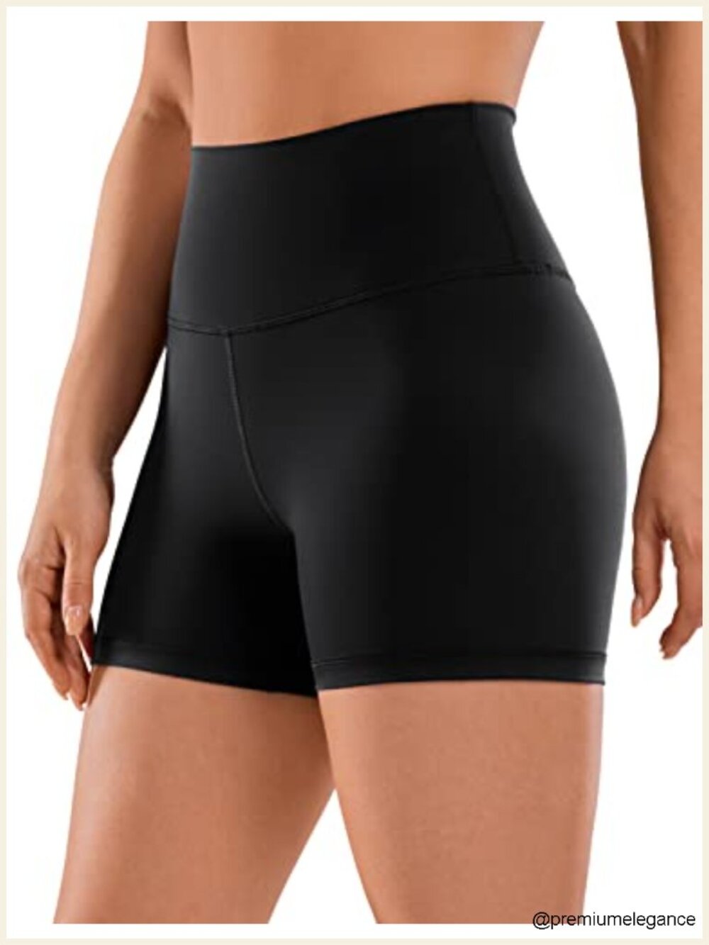 Biker Shorts High Rise 4" Inseam Seamless Yoga Workout Athletic Athletic Shorts